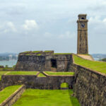 Sri Lanka - Galle - The clock tower and star bastion of the famous medieval dutch fort, unesco world heritage site